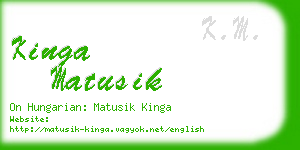 kinga matusik business card